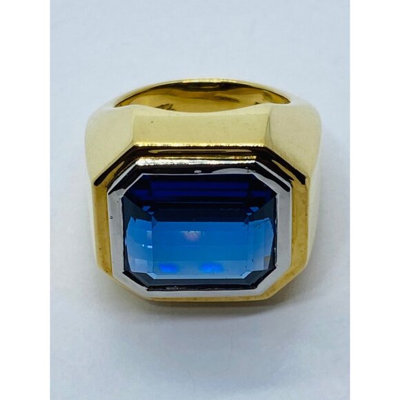 Tiffany & Co Paloma Picasso 18K Two Tone Gold Zoisite Tanzanite Octagonal GIA - Picture 4 of 8